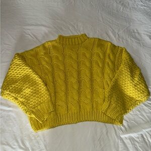 ZARA CROPPED TURTLE NECK SWEATER